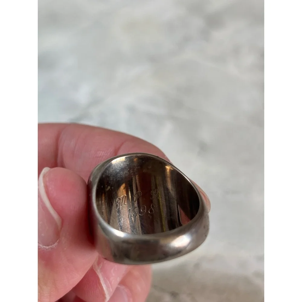 Jostens‎ Albertsons Inc 1998 Service Award Ring Blue Stone Lustrium Size 9.5